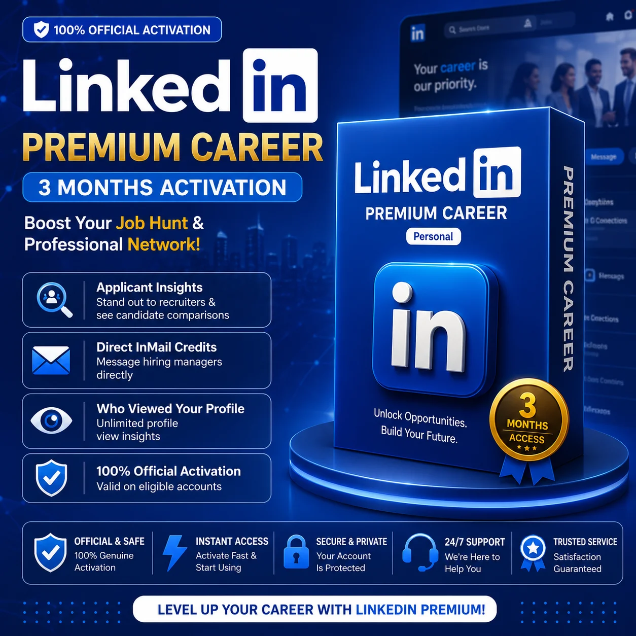 LinkedIn Premium Career – 3 Months